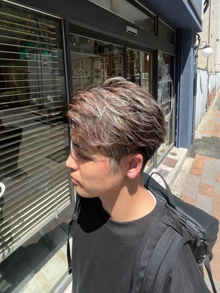 カラー パーマ メンズ カット パーマ ヤシロケンタ メンズ特化のヘアスタイル