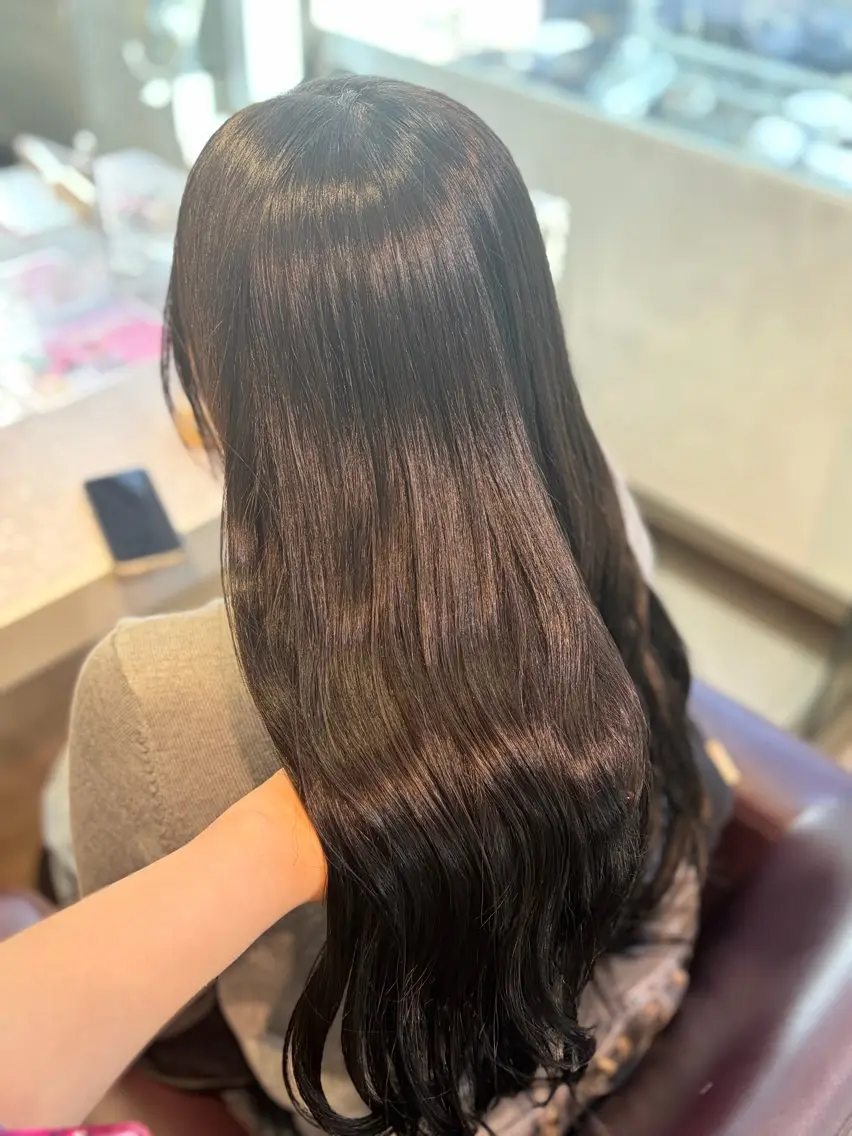 ロング ヘアカラー 彩菜/透明感艶カラー /赤み消しカラーのヘアスタイル
