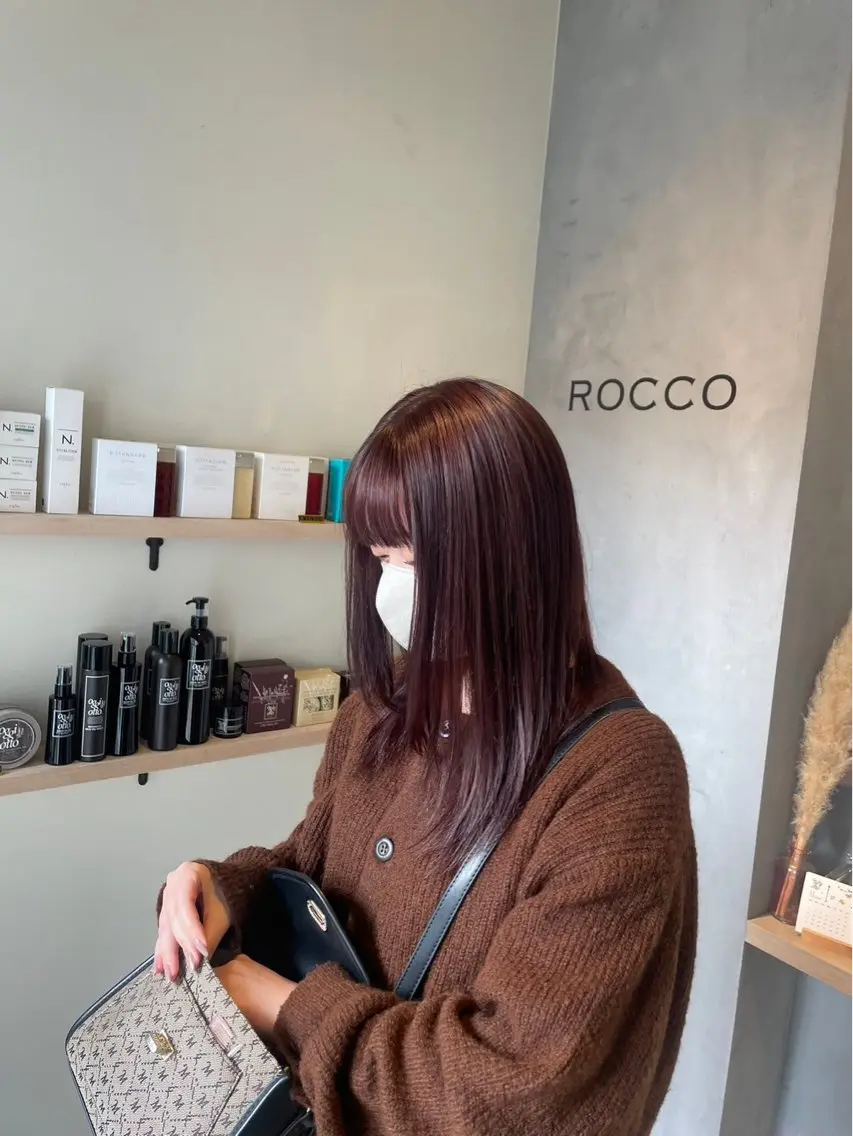 ロング カラー ヘアカラー トリートメント ROCCO アイナ/ レイヤー透明感カラーのヘアスタイル