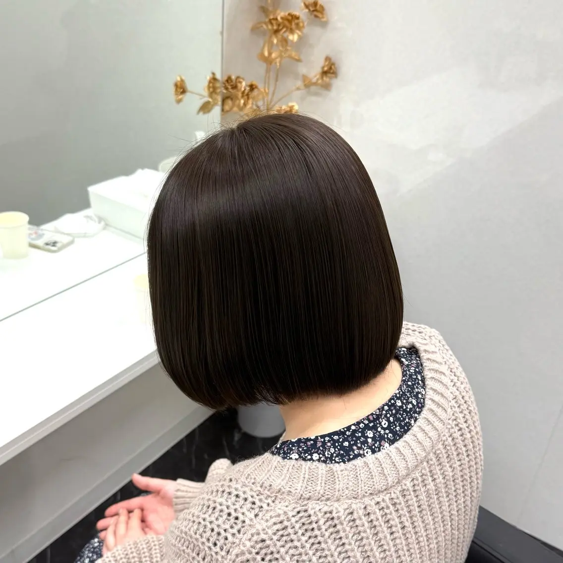 ミディアム カラー ベージュカラー ブリーチ ブラウンカラー ショコラブラウン チョコレートブラウン ヘアカラー トリートメント 天神/ケアブリーチ/ 髪質改善/上質艶髪のヘアスタイル