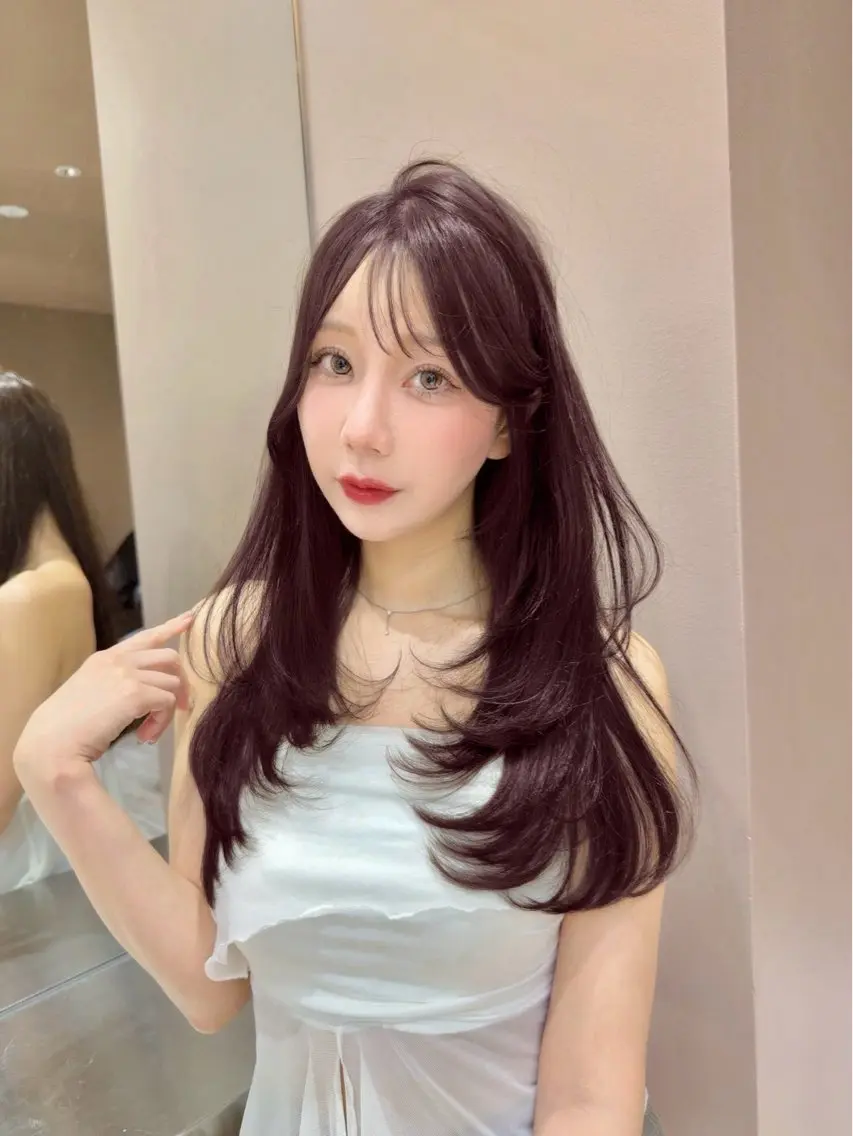 ロング カラー カット ヘアカラー ボブ×透明感カラー 🪽/池袋/優愛🎀のヘアスタイル