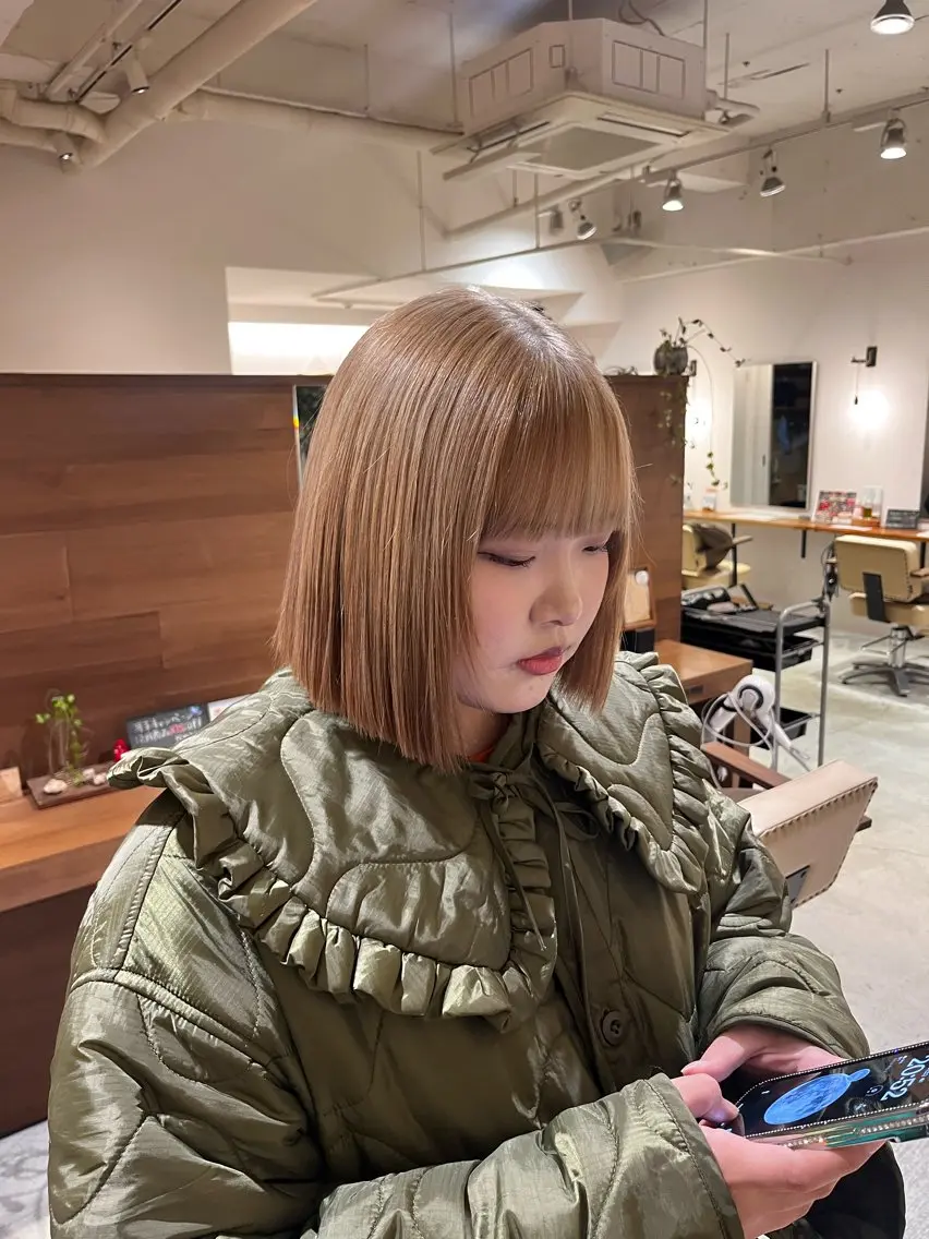 ショート ボブ 顔周りカット レイヤーカット 堀内 美那のヘアスタイル