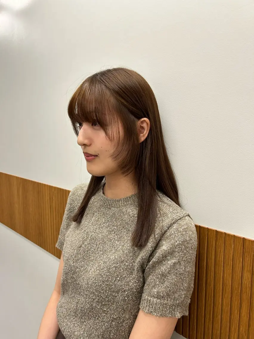 ミディアム 田中 樹奈のヘアスタイル
