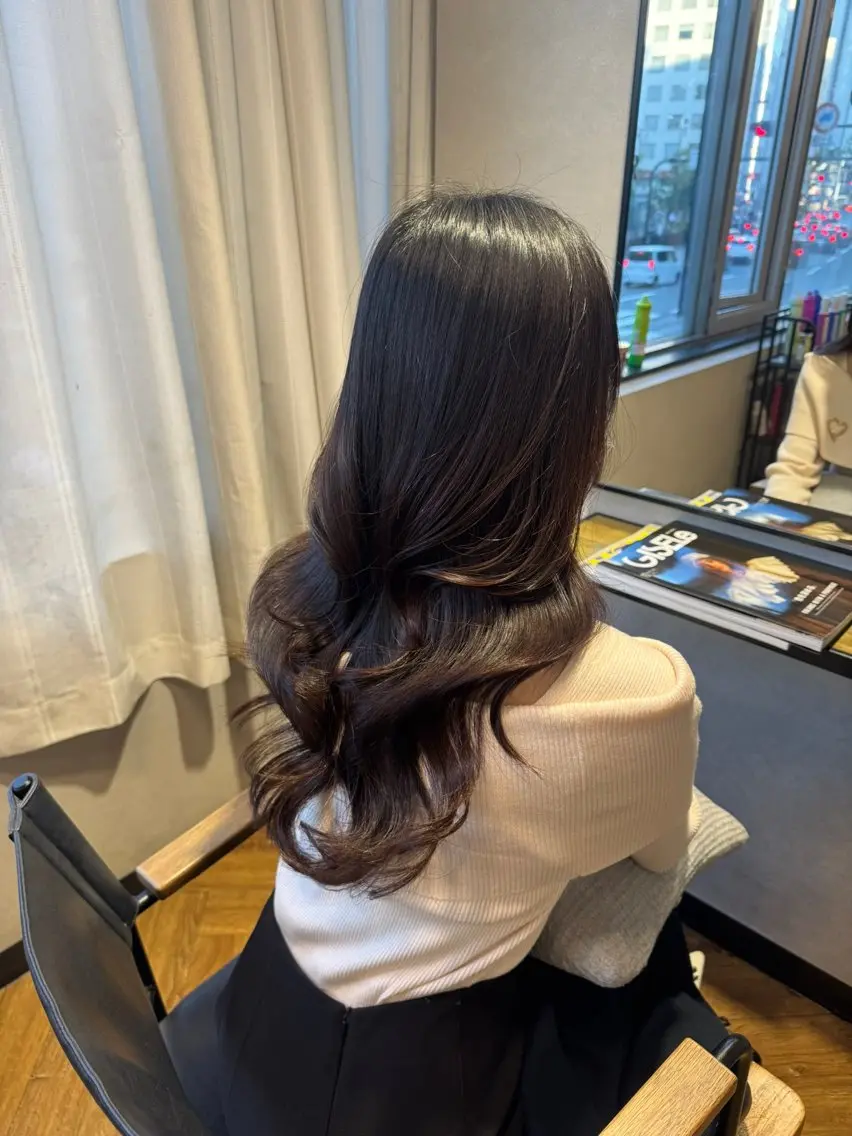 ロング カラー カット ヘアカラー トリートメント Rena/韓国 /ワンホンヘアのヘアスタイル