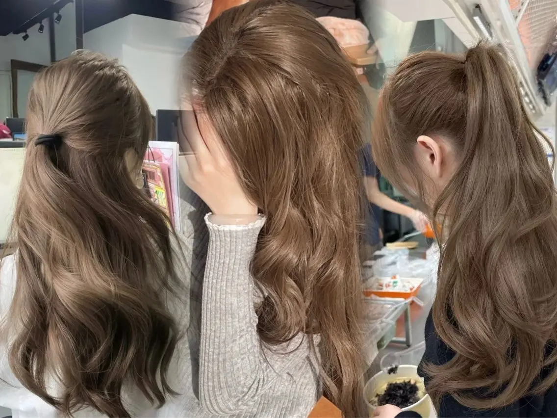 カラー ヘアカラー トリートメント ❤️縮毛矯正❤️ 髪質改善❤️平野実花のヘアスタイル