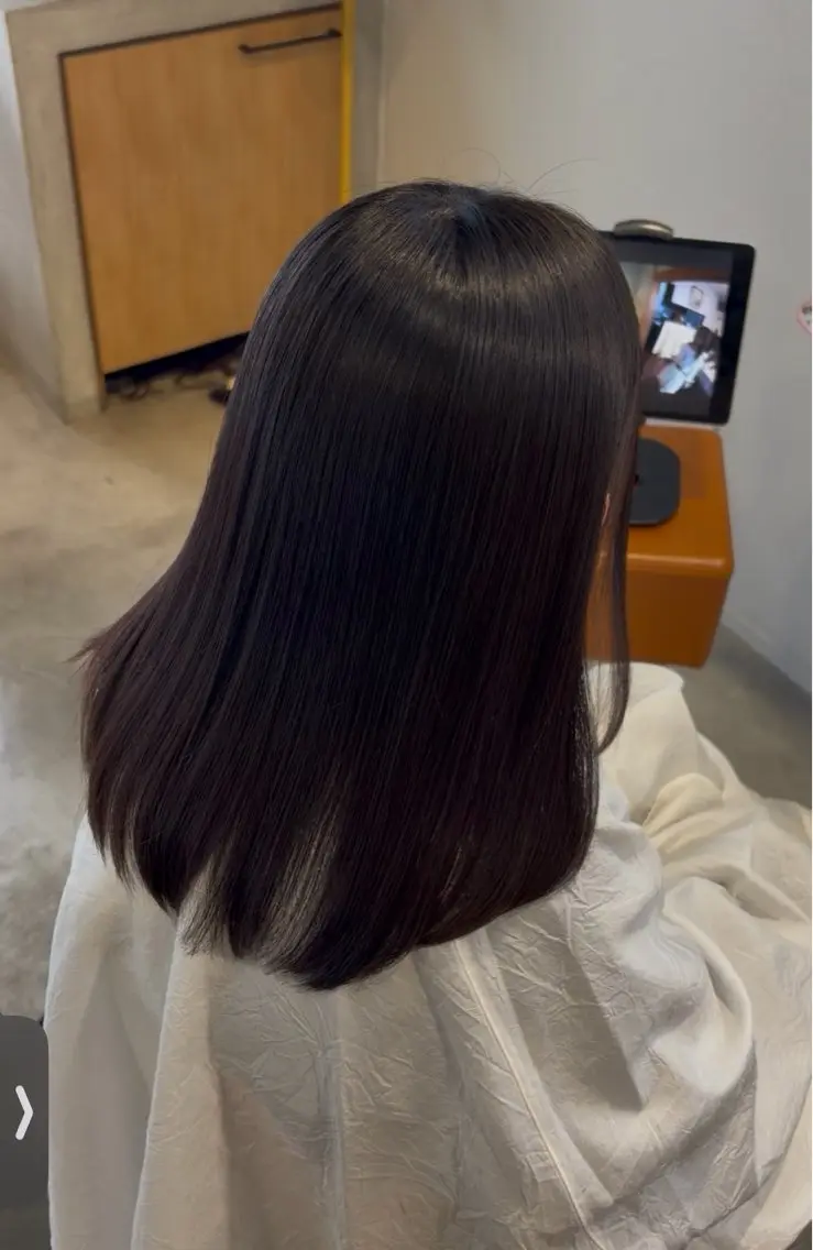 パーマ ストレートパーマ 縮毛矯正 透明感ツヤカラー🫧 yuchikaのヘアスタイル