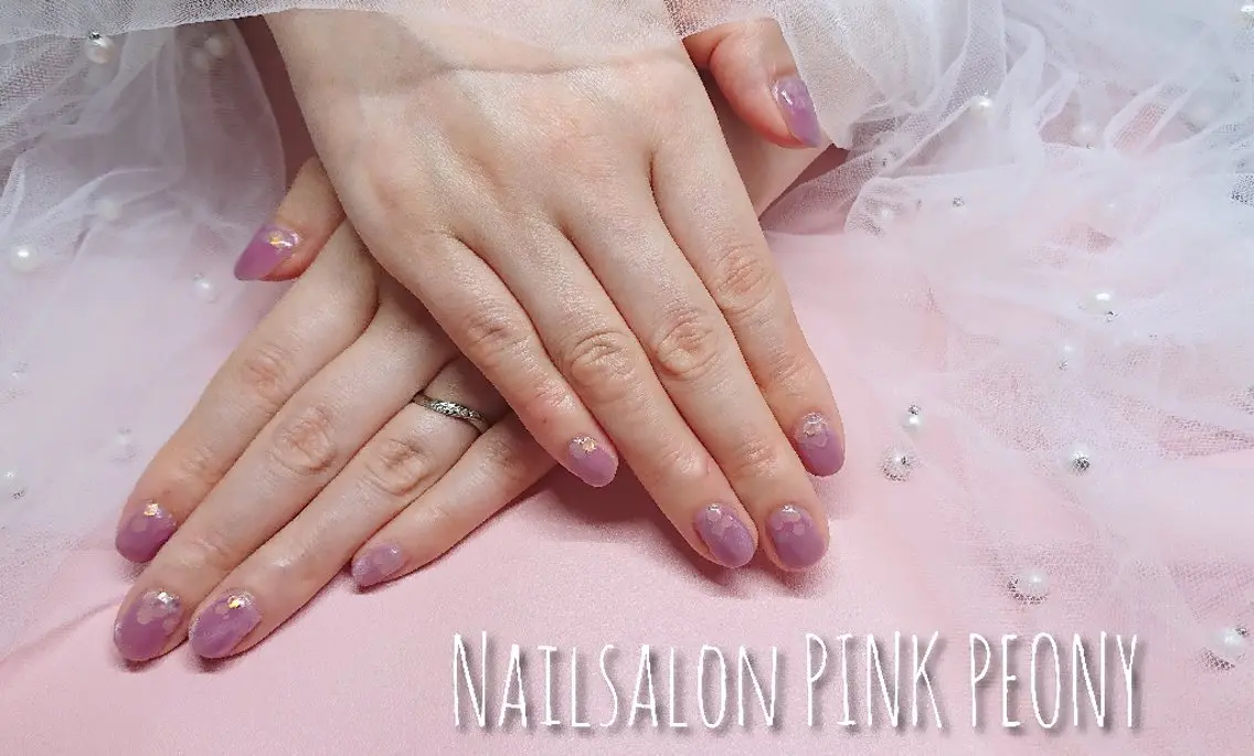 ネイル ラメ(グリッター) ワンカラーネイル PINK PEONY    AMIのネイルデザイン
