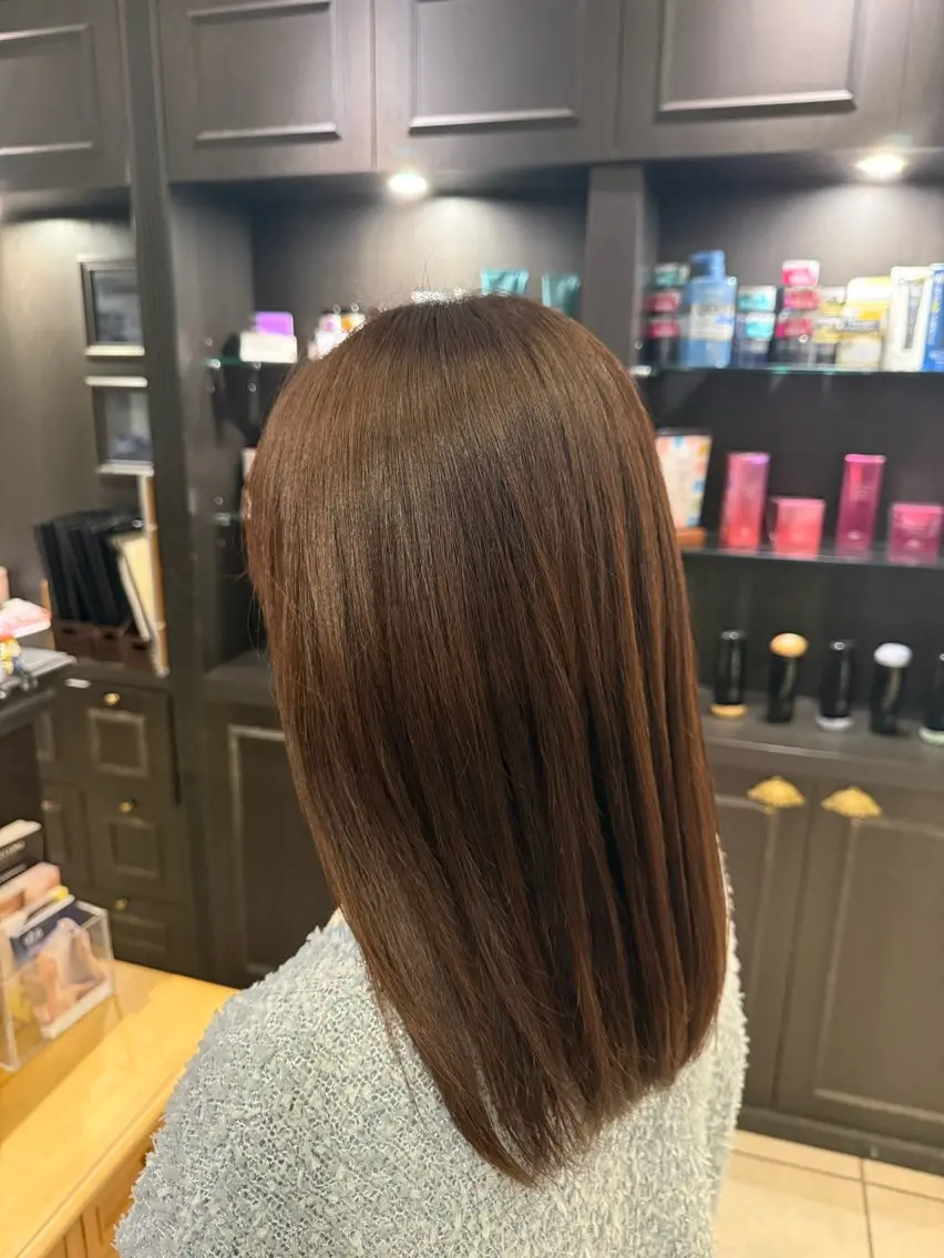セミロング ヘアカラー 松江 優空のヘアスタイル