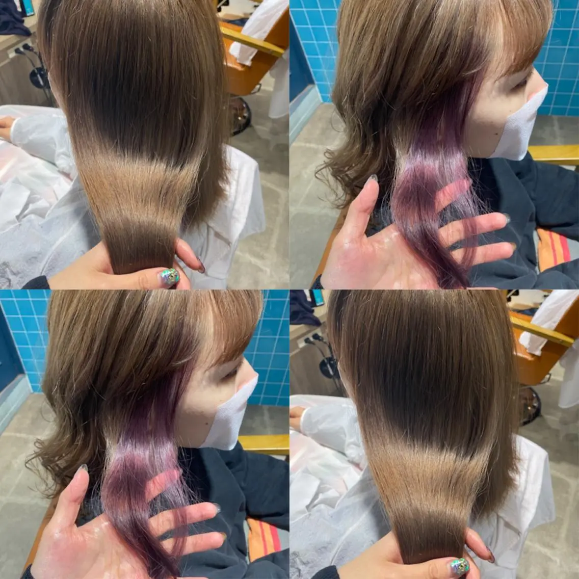 カラー 🩵盛れる顔周りヘア EMI🩵のヘアスタイル