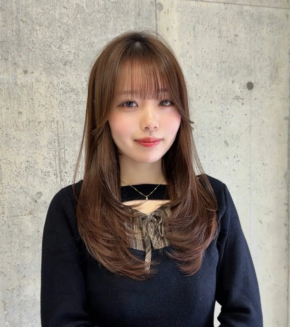 ロング 美髪矯正×レイヤー 松田空優哉のヘアスタイル
