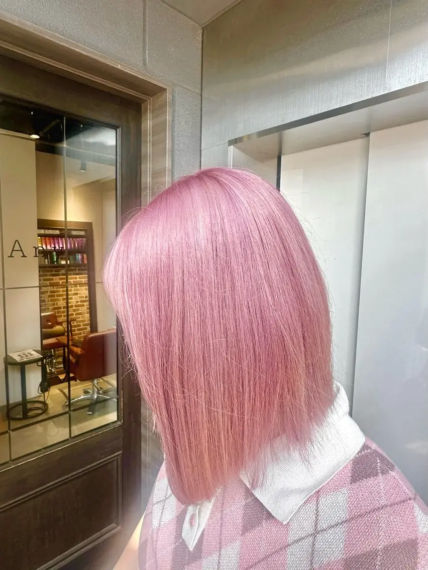 ミディアム カラー ラベンダーカラー ピンクカラー 名駅/パーマ/ デジタルパーマ🌀のヘアスタイル