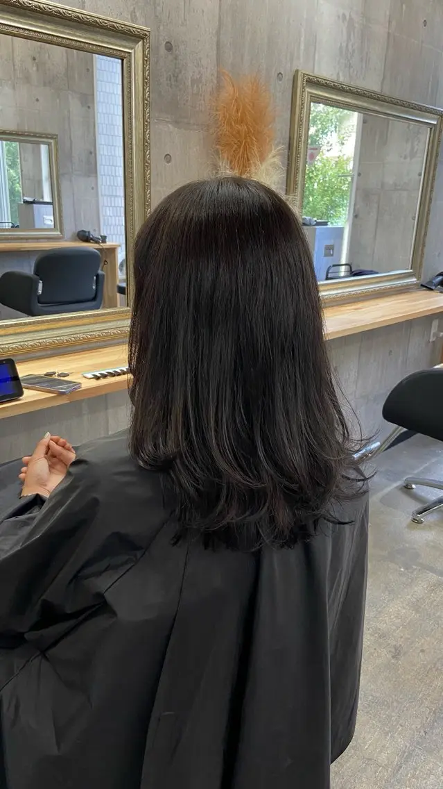 セミロング カラー カット ヘアカラー トリートメント Sunny side 大名 RIOのヘアスタイル