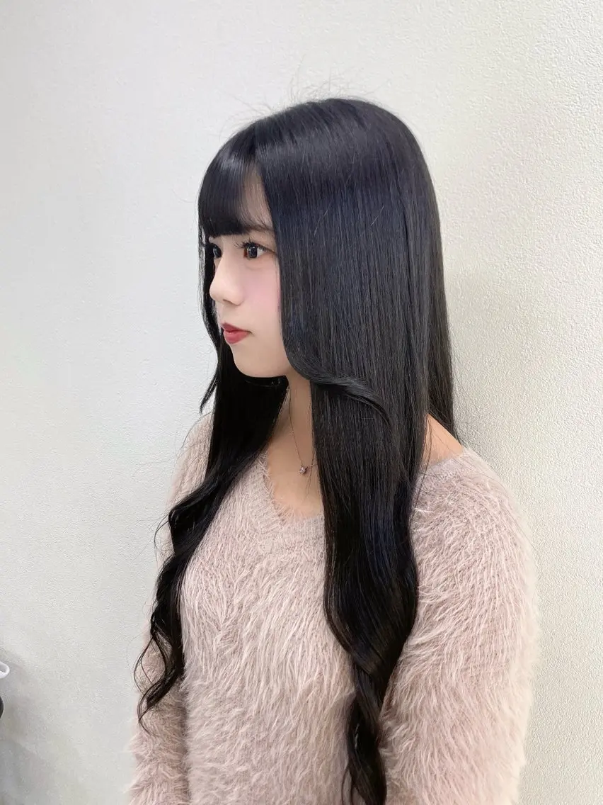 カラー 黒髪 ブルーカラー ブルーブラック 🌈似合わせカラー 🎀 MIO🌈のヘアスタイル