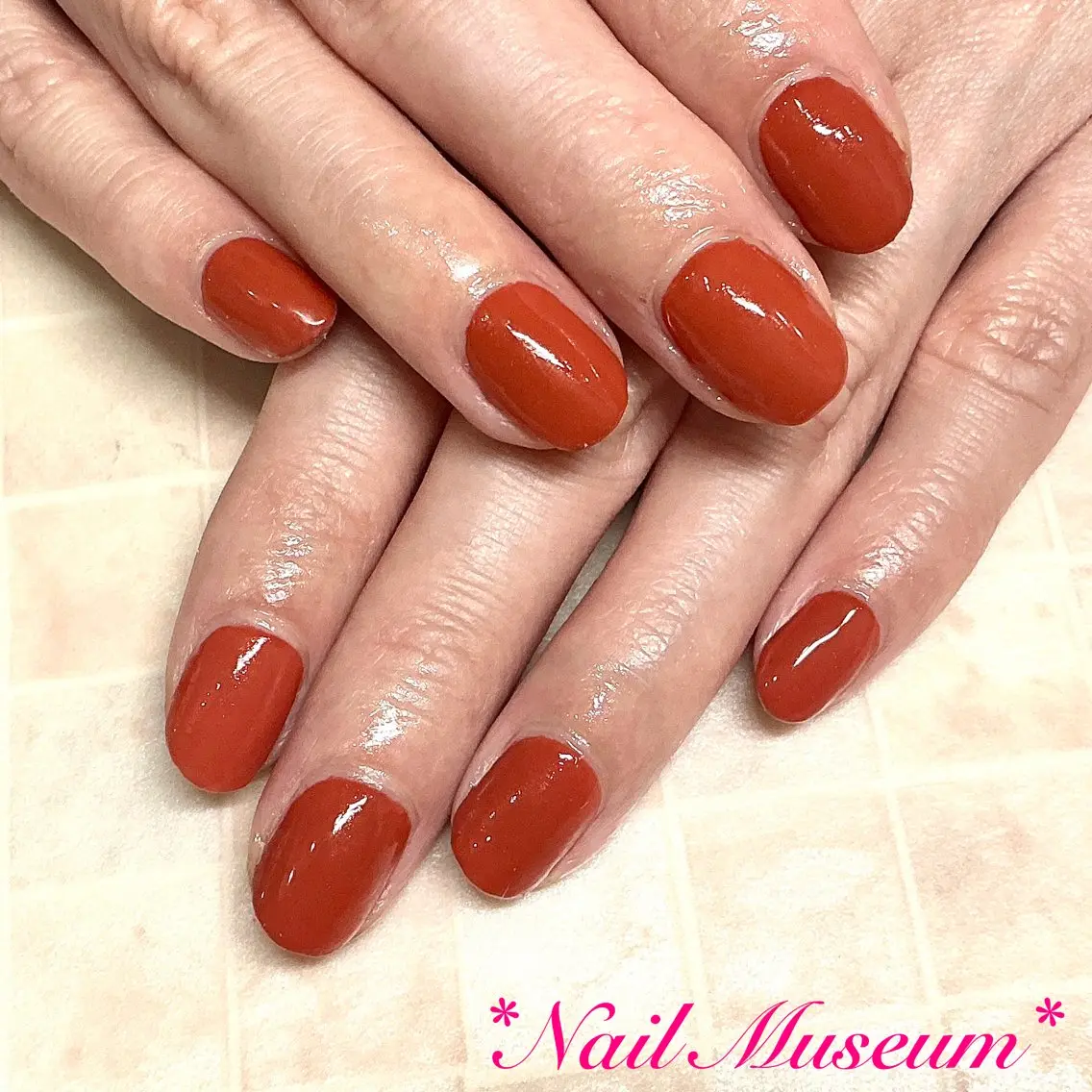 ネイル ブルー ジェルネイル ワンカラーネイル パラジェル ハンドネイル nailmuseum KAMATARIのネイルデザイン