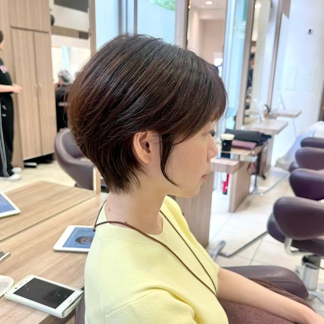 ショート 🐾 脱白髪染め 篠崎🐾のヘアスタイル