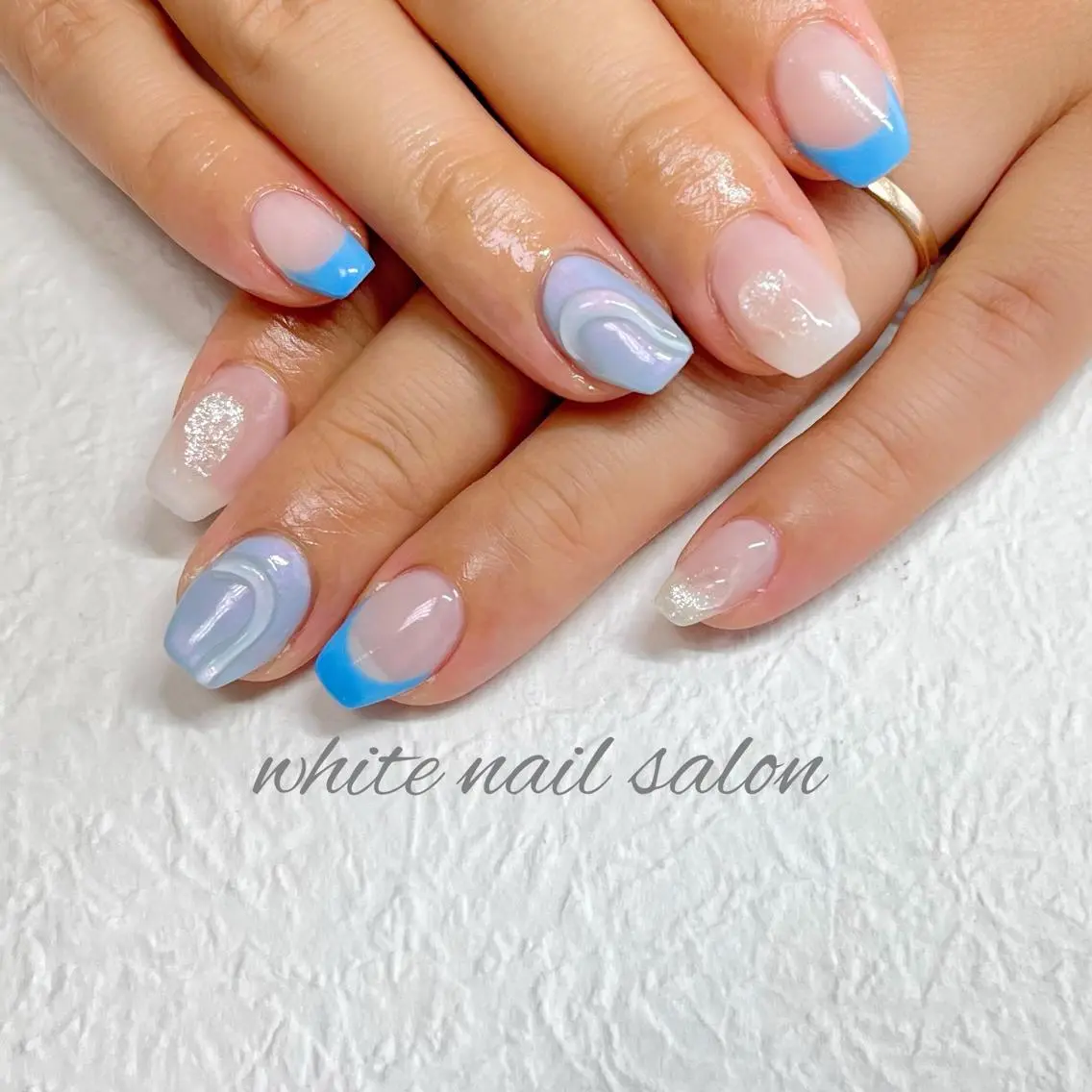 ネイル フットネイル ジェルネイル ハードジェル ラメ(グリッター) 持ち込み ハンドネイル white nail salonのネイルデザイン
