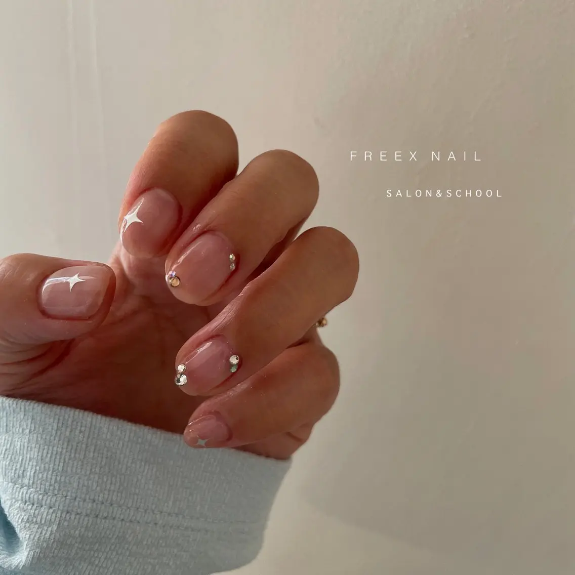 ネイル クリアネイル ハンドネイル ハンドケア freex nail /ニュアンス/個性派のネイルデザイン