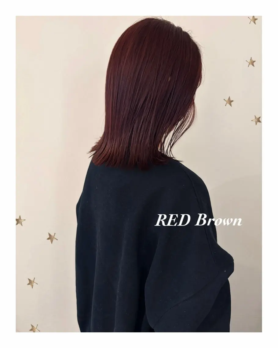 ミディアム カラー カット ヘアカラー 市川 千夏のヘアスタイル
