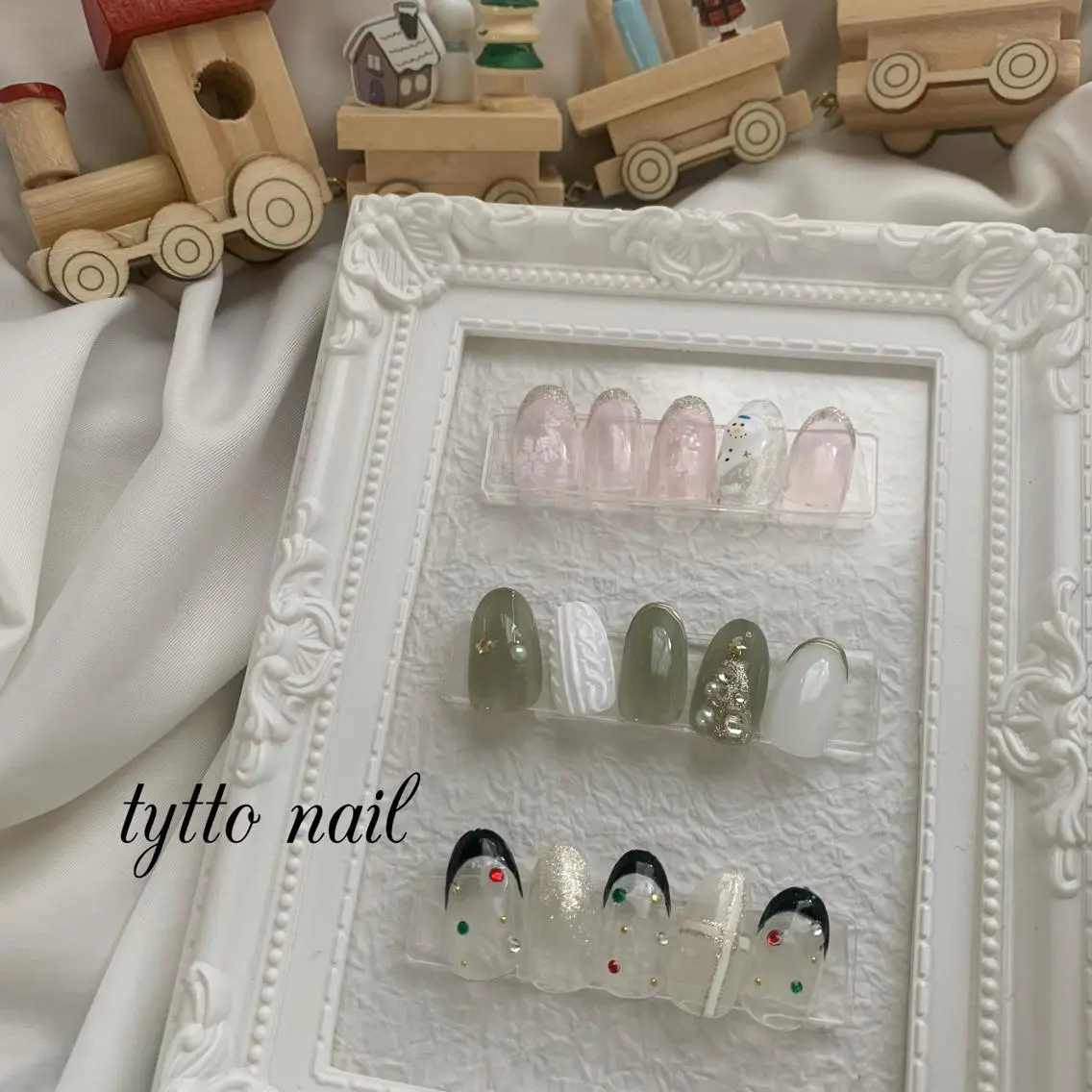ネイル 韓国ネイル 冬ネイル クリスマス tytto nail ❤︎‪‪eri‪‪のネイルデザイン