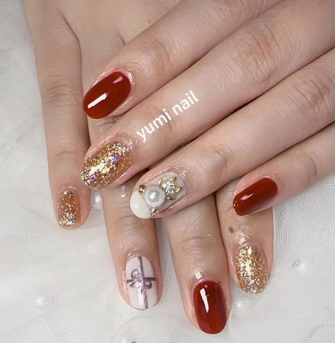 ネイル 𝐲𝐮𝐦𝐢🎀 長さ出しデザイン専門のネイルデザイン