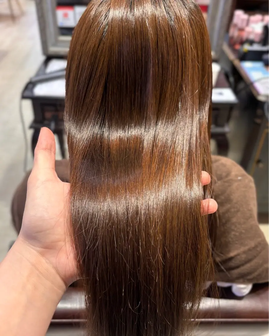ロング カット ヘアカラー トリートメント 🌱なゆみ🌱透明感 /ナチュラル/高宮のヘアスタイル