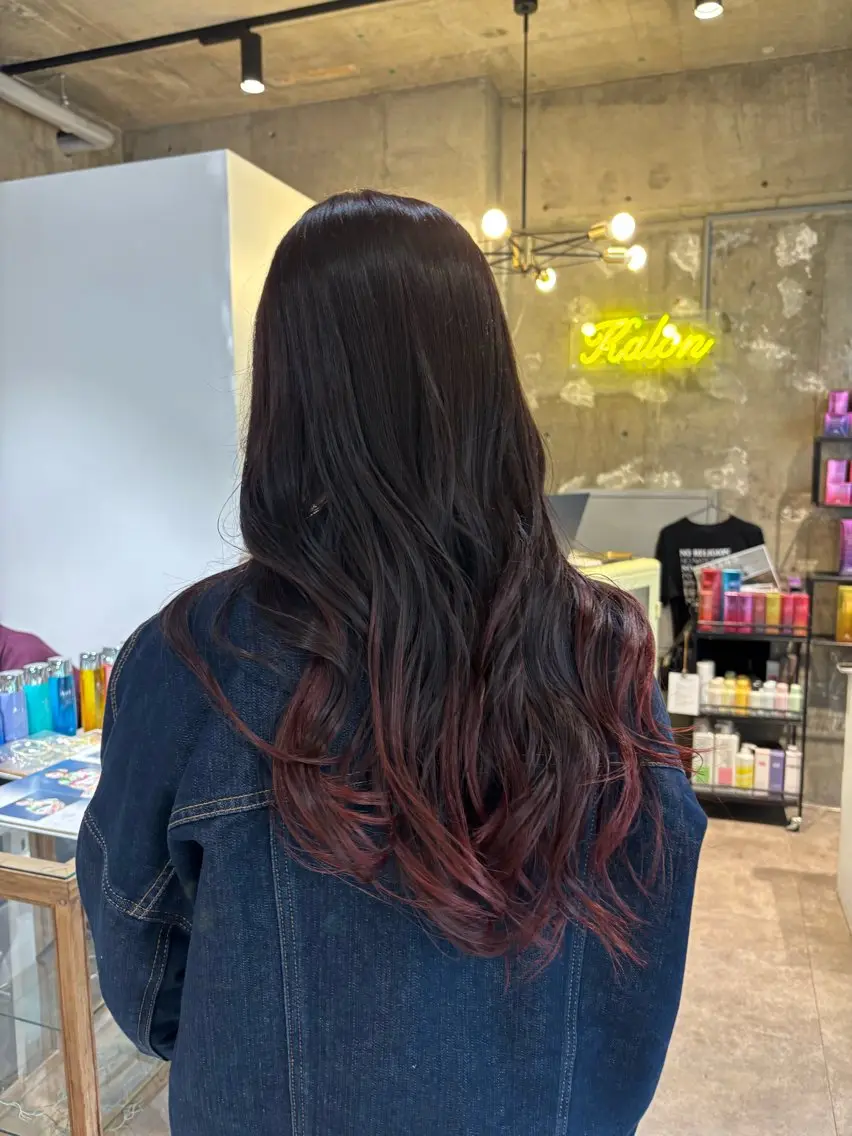 ロング ヘアカラー ZEST kalon RINAのマツエク・マツパデザイン
