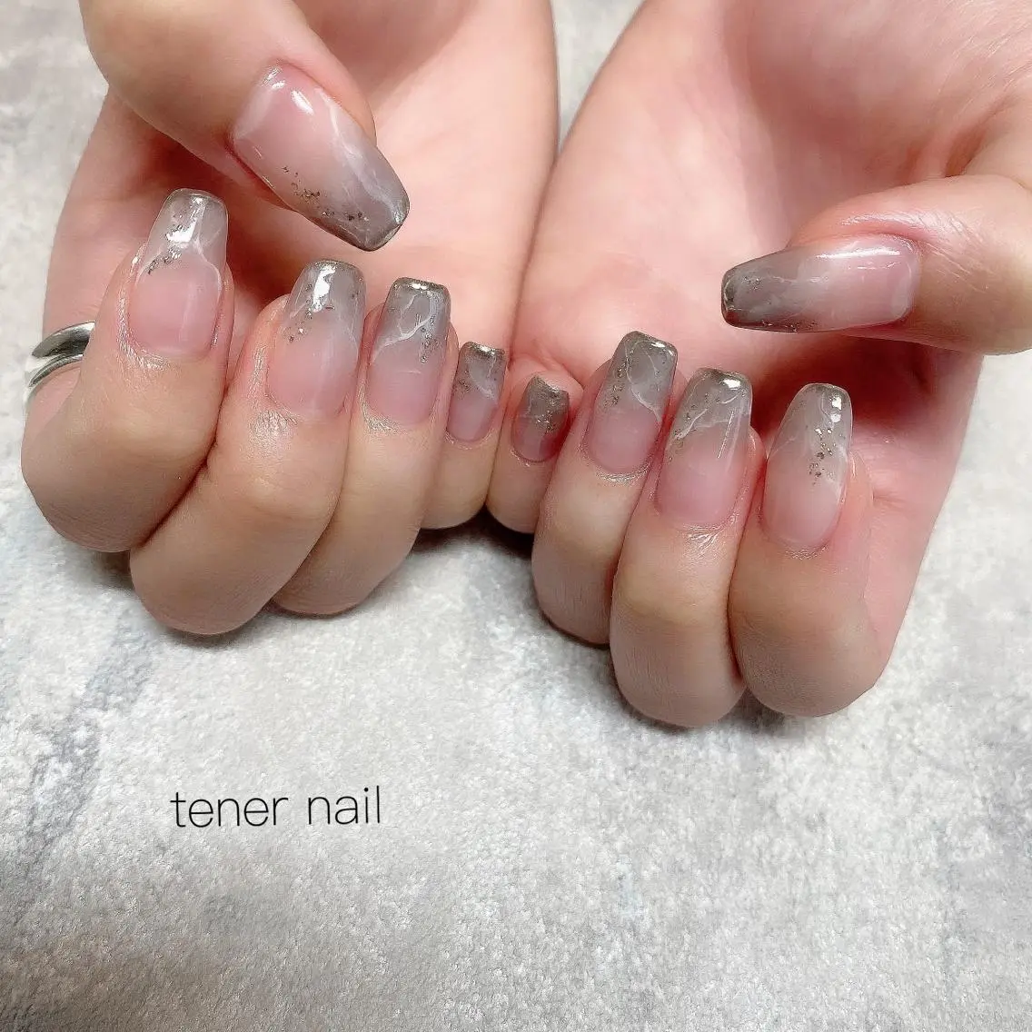 ネイル グラデーション 大理石ネイル(マーブル) テネルネイル tener nailのネイルデザイン