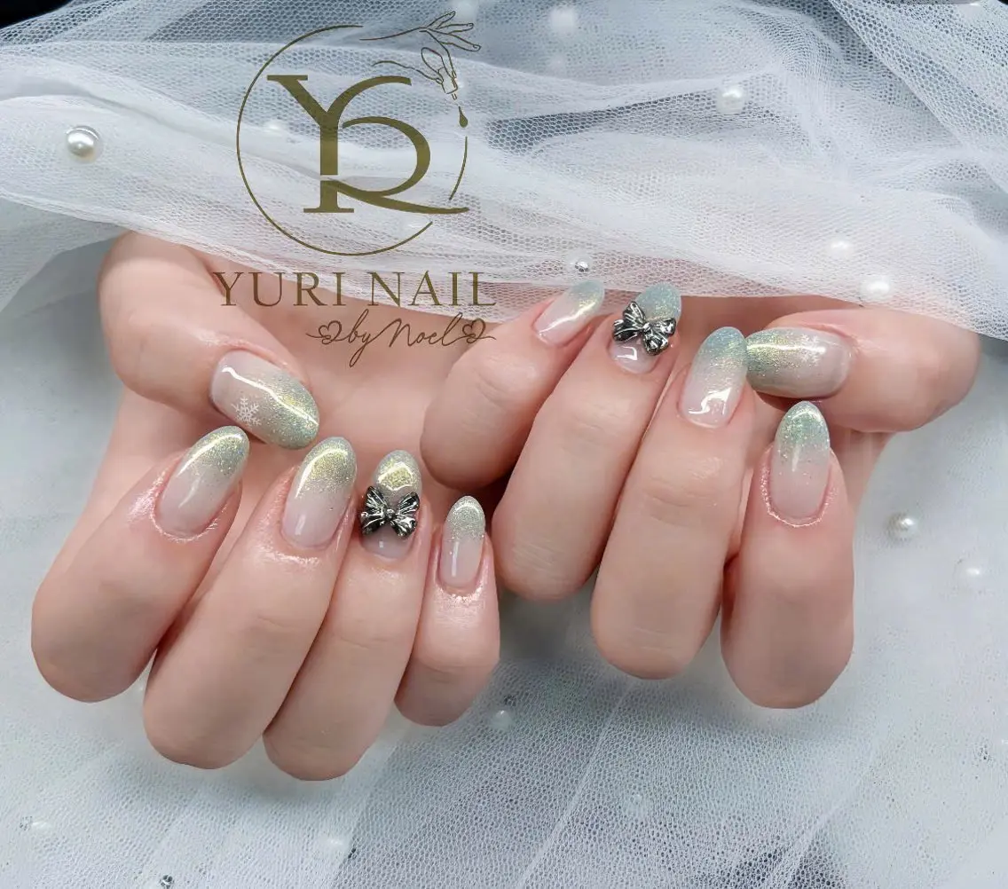 ネイル チークネイル フットネイル グラデーション 韓国ネイル 持ち込み ハンドネイル フットネイル ハンドケア YURI Nail NARITAのネイルデザイン