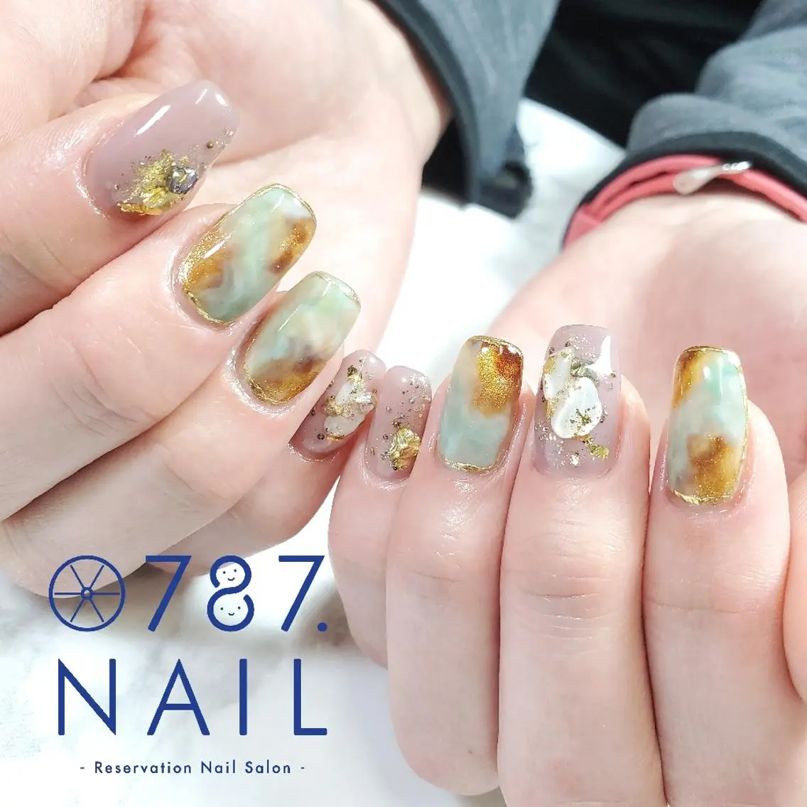 ネイル アートネイル ジェルネイル マグネットネイル 持ち込み ストーンネイル ハンドネイル 787.Nail♡ Madoka.Kのネイルデザイン
