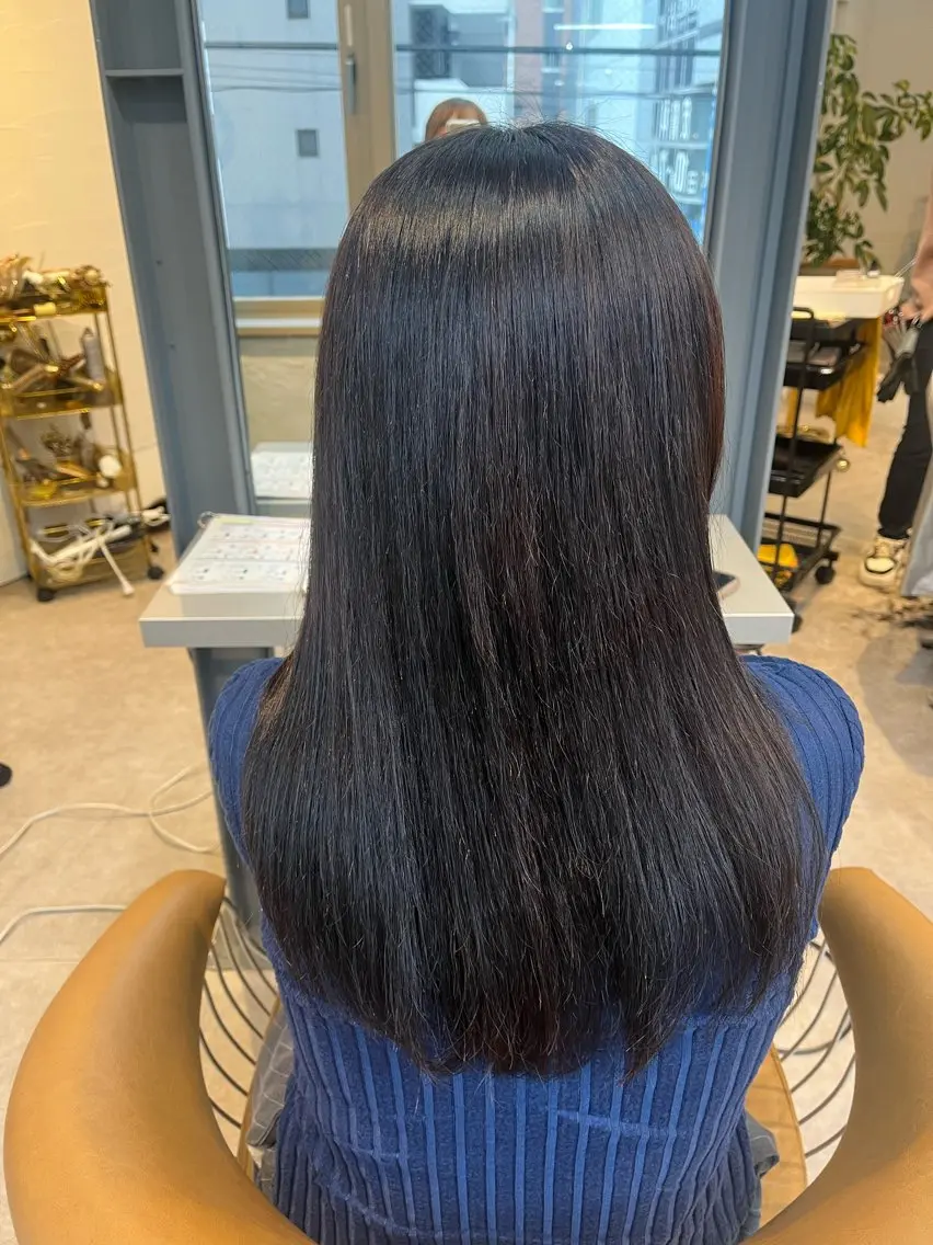 セミロング カラー パーマ カット ヘアカラー 縮毛矯正 うしだ かおるのヘアスタイル