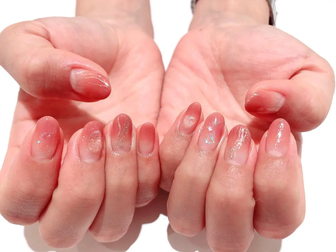 ネイル グラデーション ラメ(グリッター) nail salon REMのネイルデザイン