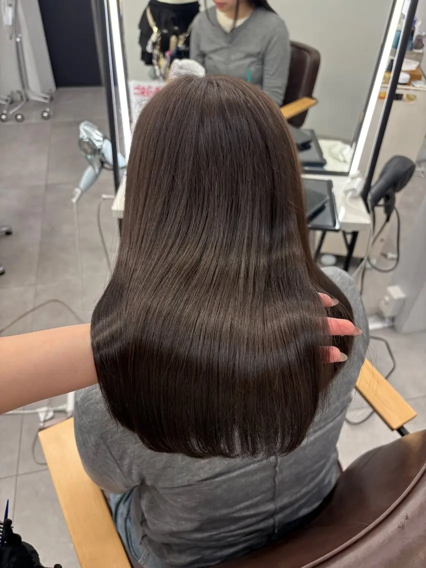ミディアム カラー パーマ ヘアカラー 縮毛矯正 Hina🫧透明感 /上品/モテ🫧のヘアスタイル