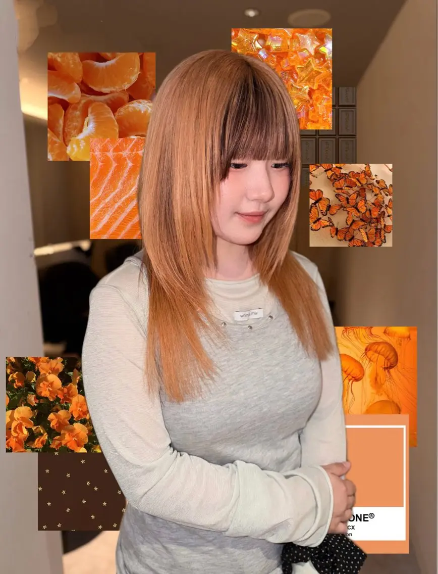 ミディアム カラー ヘアカラー 岡山ハイトーン・ ルーツカラー/こもものヘアスタイル