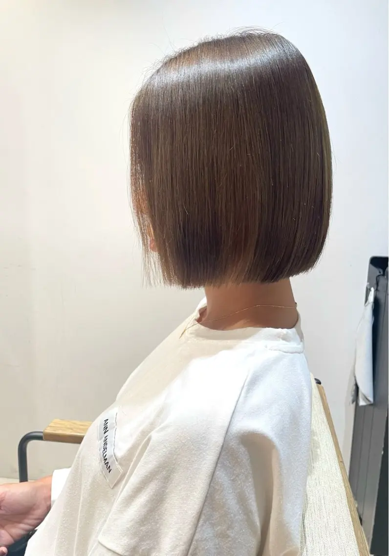 ショート 切りっぱなしボブ ボブ AMELY / 住友　萌のマツエク・マツパデザイン