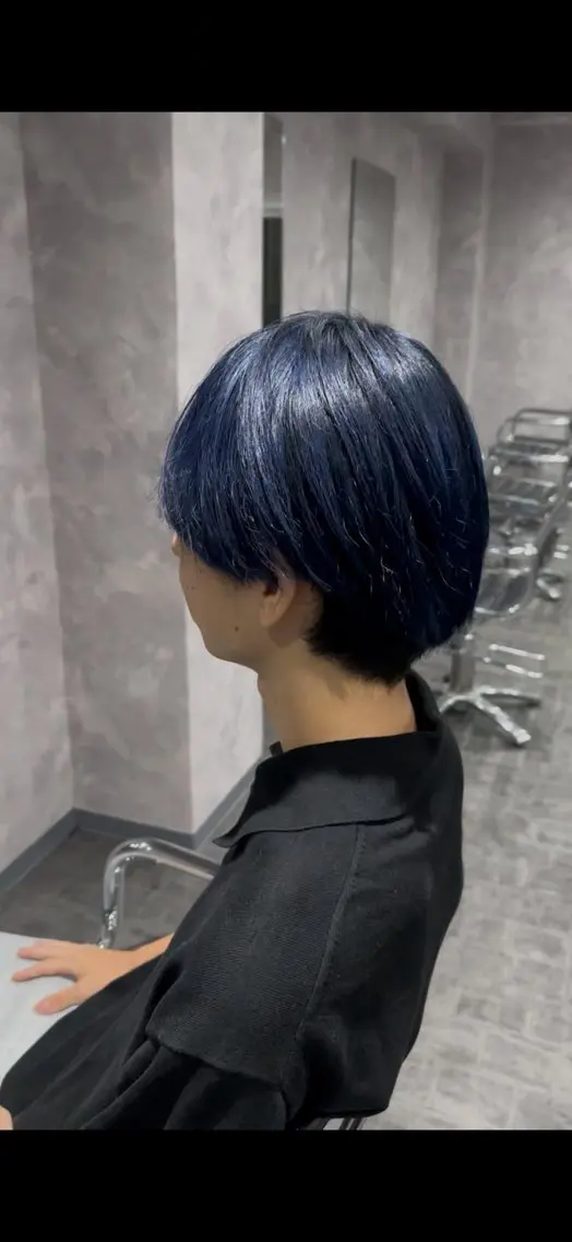 カラー メンズ ブルーカラー ネイビーカラー ✨メンズ/レディース Hisaのヘアスタイル