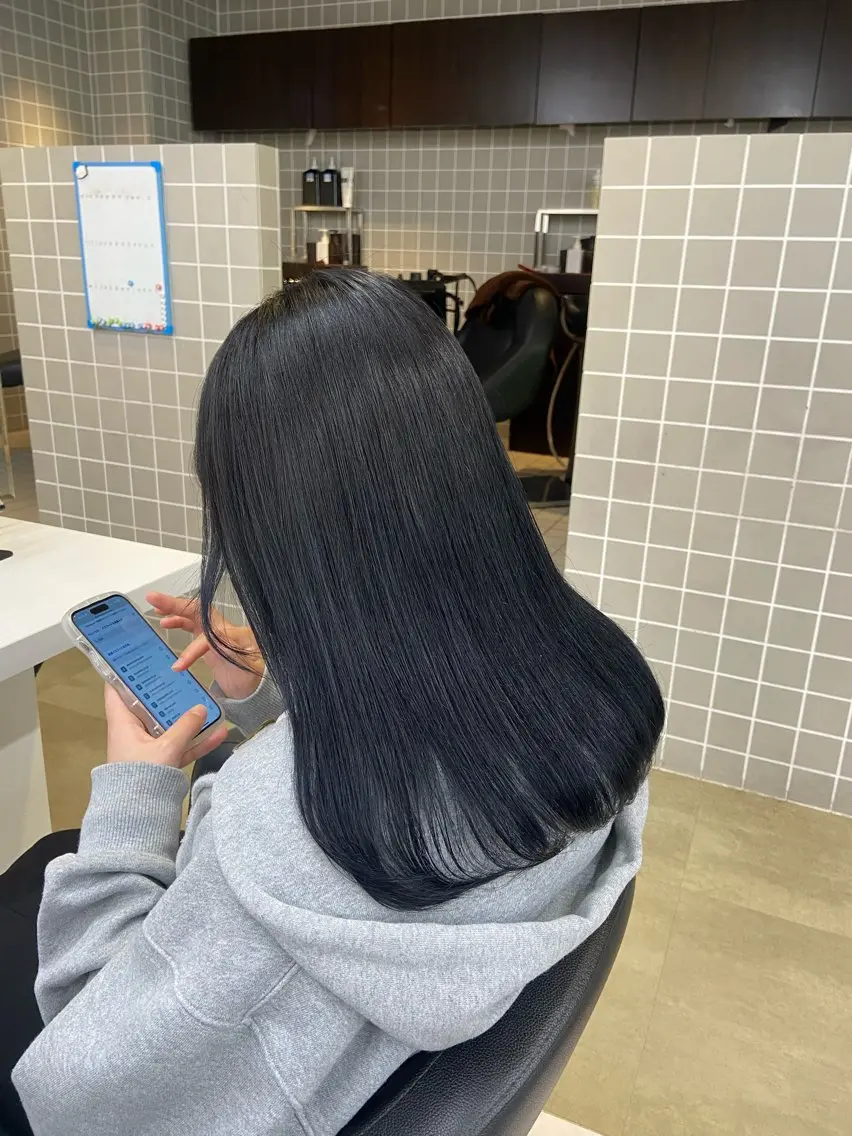 セミロング カラー ヘアアレンジ Over hair_ misakiのヘアスタイル