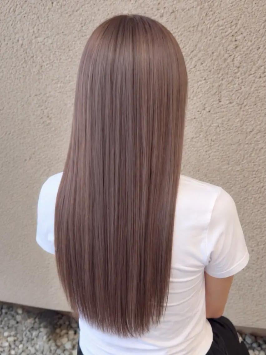 ロング カラー ベージュカラー ブリーチ ダブルカラー ラベンダーカラー ラベンダーベージュ Saraju 仁川店 SHIORI ♥のヘアスタイル
