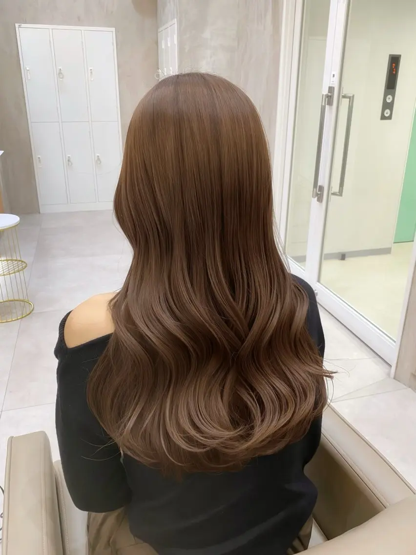 セミロング カラー ヘアアレンジ ベージュカラー ブリーチ 透明感カラー ダブルカラー グレージュ ヘアカラー トリートメント ヘアセット 赤み消し🫧韓国ヘア 🫧藤岡誠也のヘアスタイル
