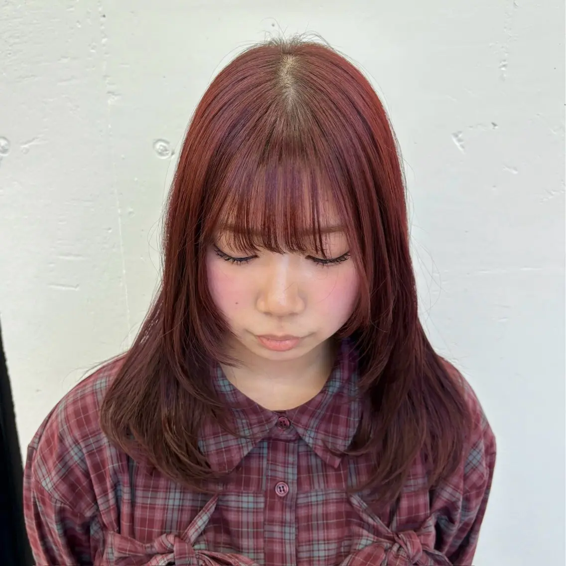 セミロング カラー ブラウンカラー レッドカラー レッドブラウン レイヤーカット 矢場町/8時-22時 JILLSTUDIOのヘアスタイル