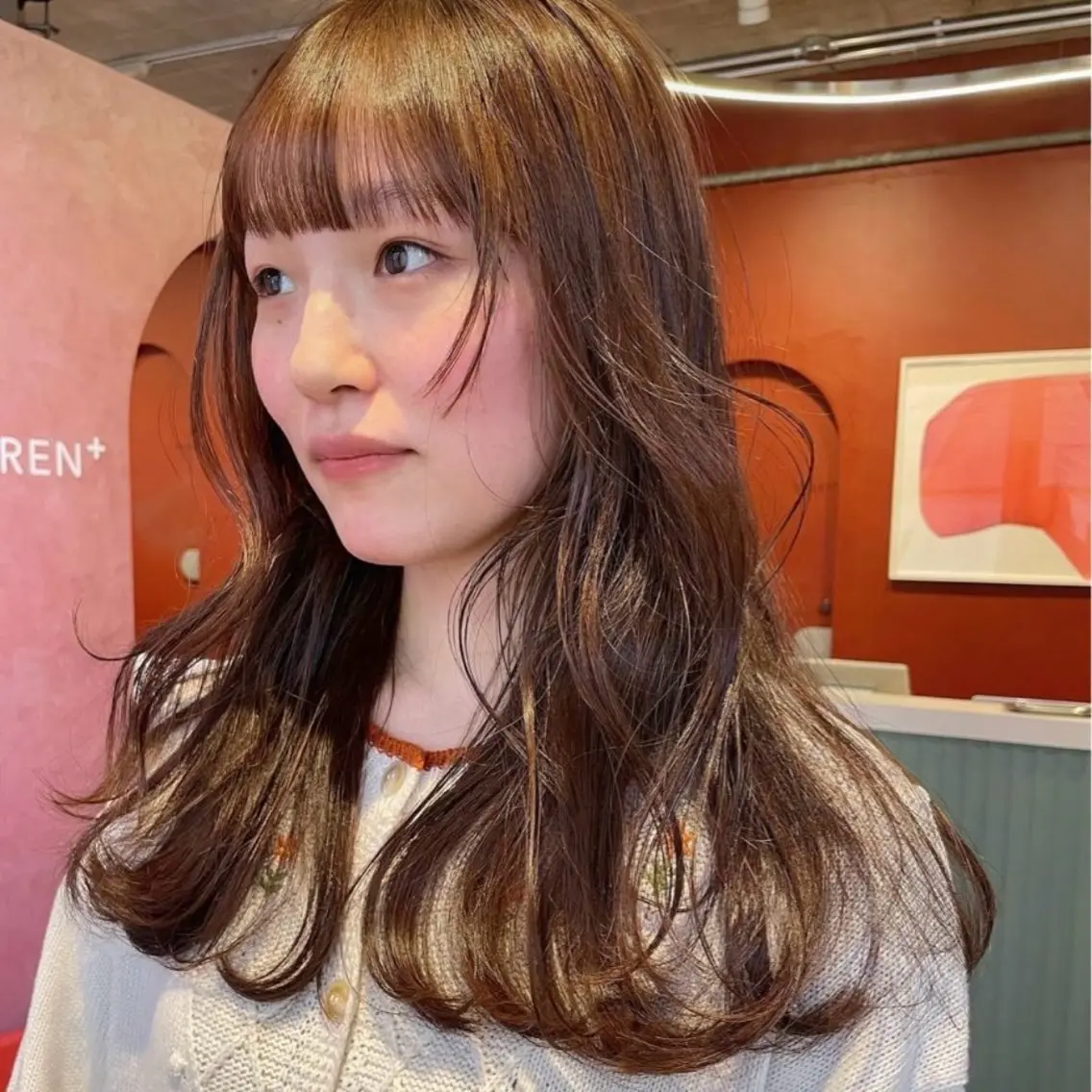 カラー オリーブ🎶アッシュ グレージュちひろ🧸のヘアスタイル
