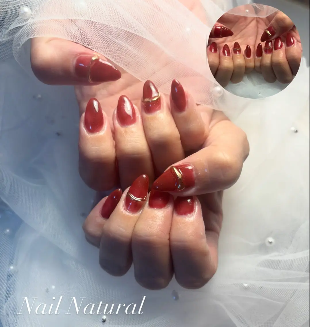 ネイル フラッシュネイル フットネイル フレンチネイル ジェルネイル ガラスフレンチ ハンドネイル Nail salon Natulalのネイルデザイン