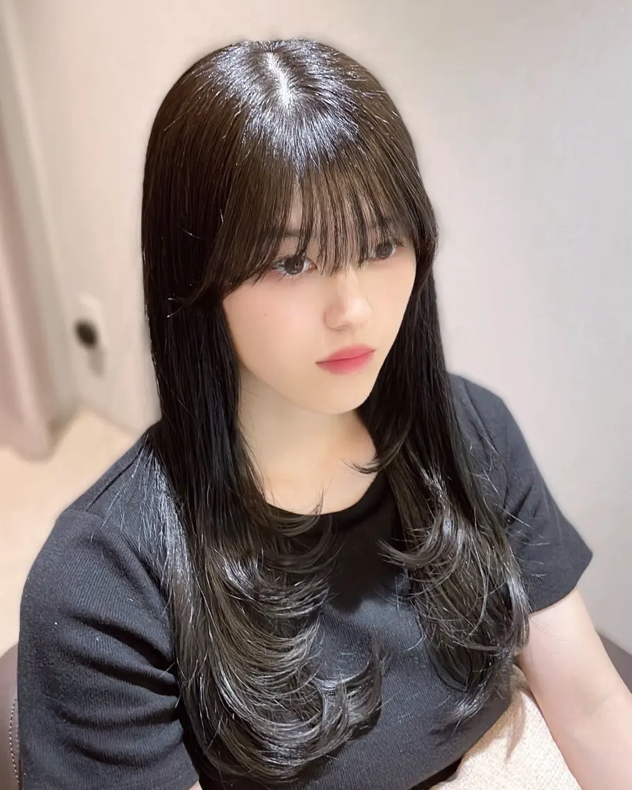 【韓国ヘア×透明感カラー】💎カット+カラー💎おへそからそれ以上長い場合+5000の写真