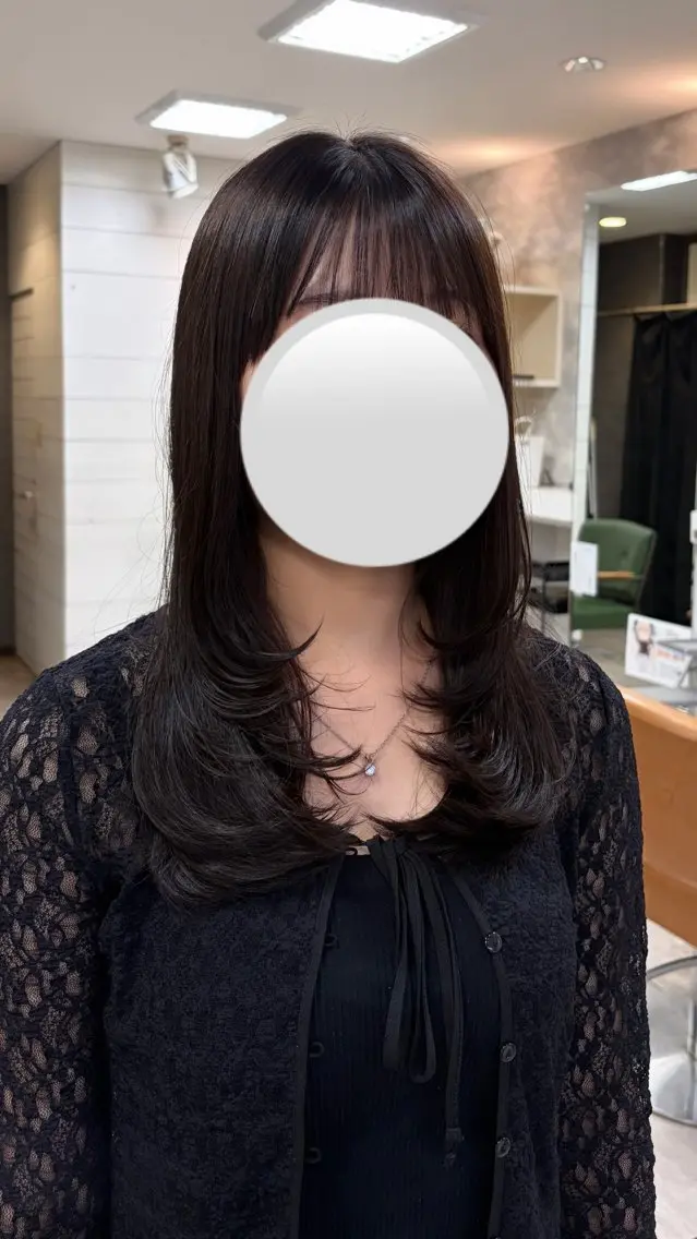 ミディアム カラー カット ヘアカラー レイヤーカット🎀 よしいあまねのヘアスタイル