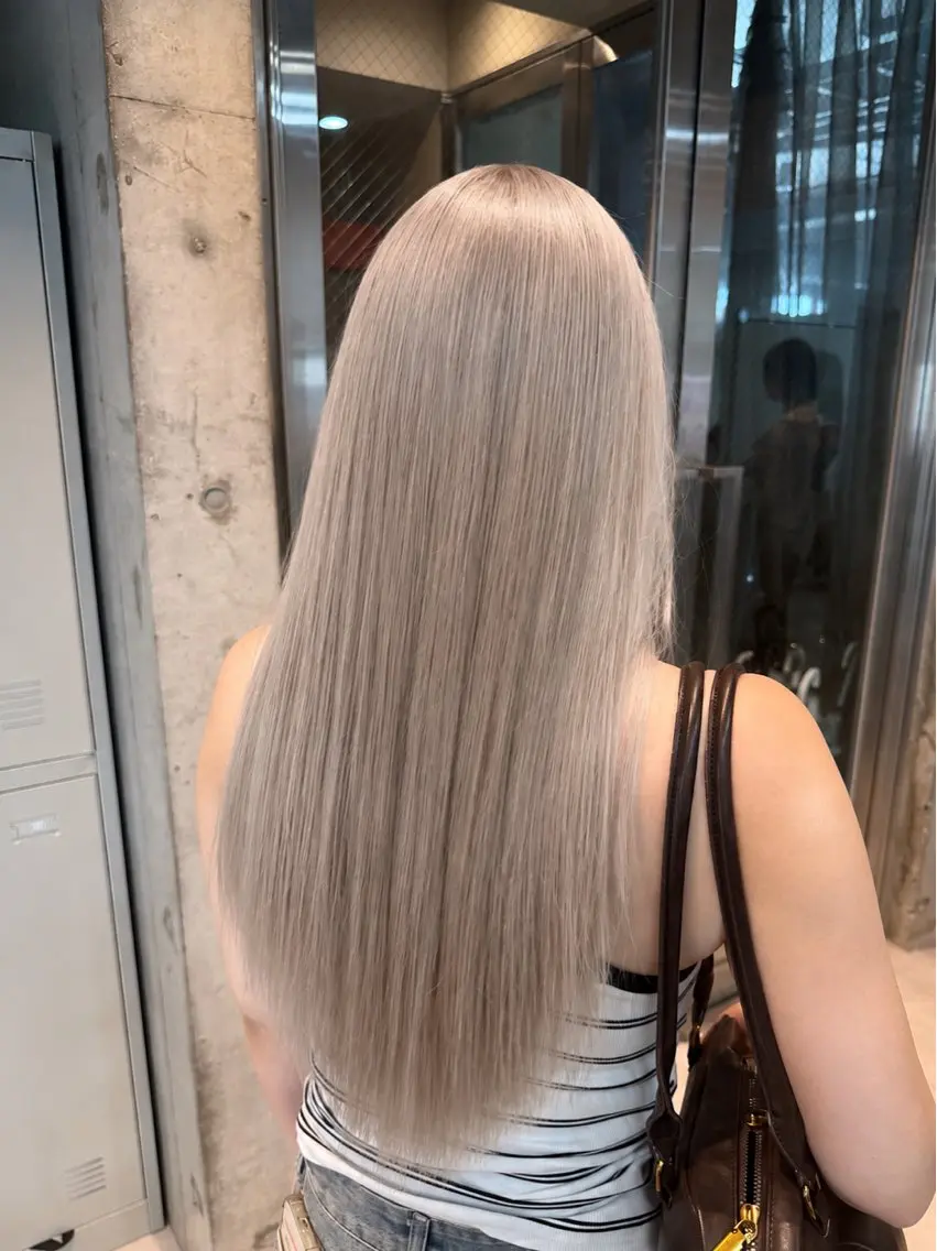 ロング ヘアカラー トリートメント SAYA/デザイン カラー/ケアブリーチのヘアスタイル