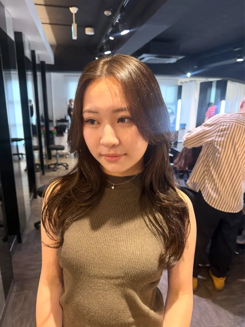 ロング ヘアカラー トリートメント 🎀momoღブリー チハイトーン🎀のヘアスタイル