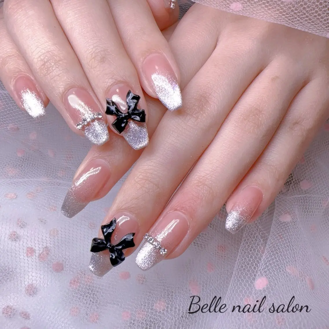 ネイル オーロラネイル フットネイル 韓国ネイル ラメ(グリッター) ラメグラデーション Belle nail salon 新小岩のネイルデザイン