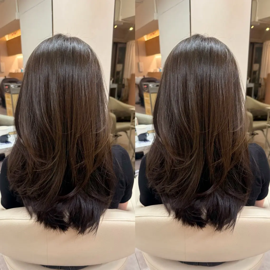 セミロング カラー 韓国ヘア 🇰🇷 natsukiのヘアスタイル