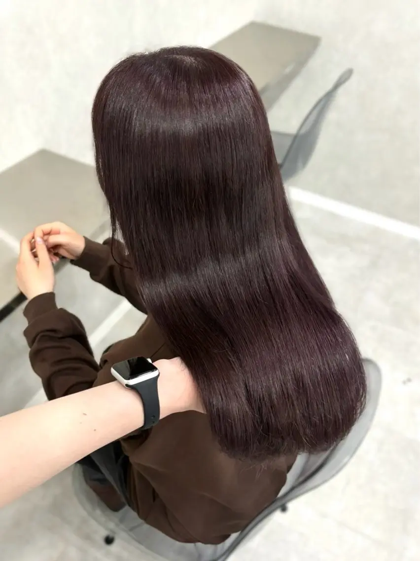 ロング カラー ブリーチ ラベンダーカラー ラベンダーピンク ブリーチなしカラー ピンクカラー カット ヘアカラー 盛れる顔まわり✨🎀 レイヤー別所好葉のヘアスタイル