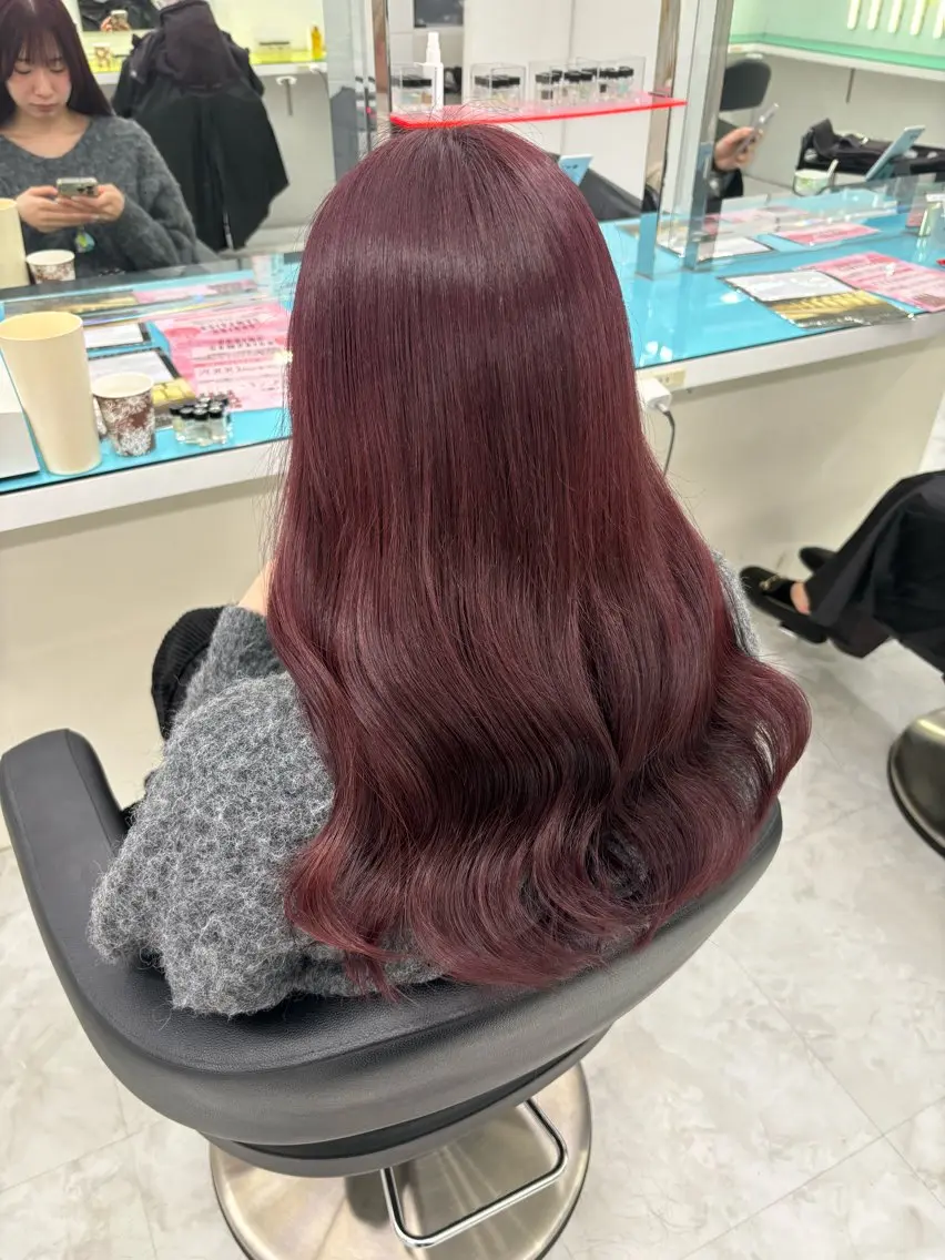 セミロング ヘアカラー ブリーチなし暖色 💗AKARI💗のヘアスタイル