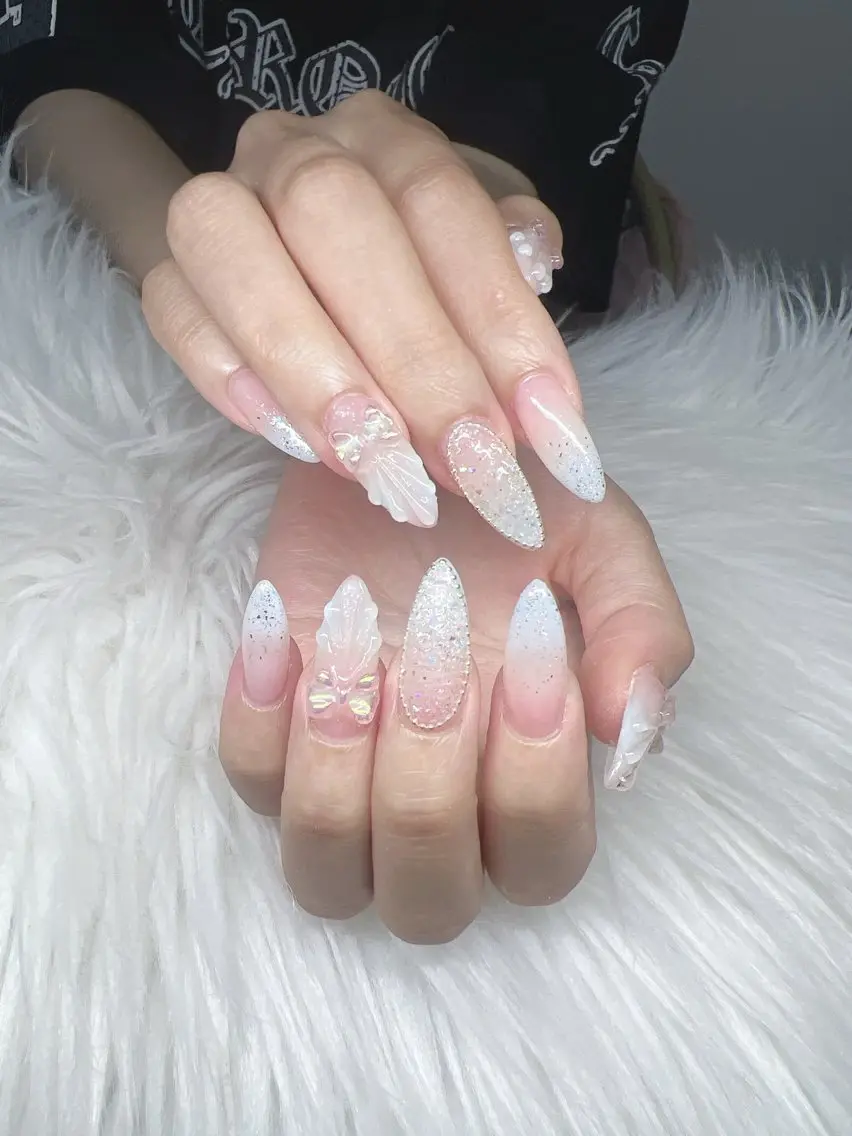 ネイル ハンドネイル Lee Nails チップ長さだし専門店のネイルデザイン
